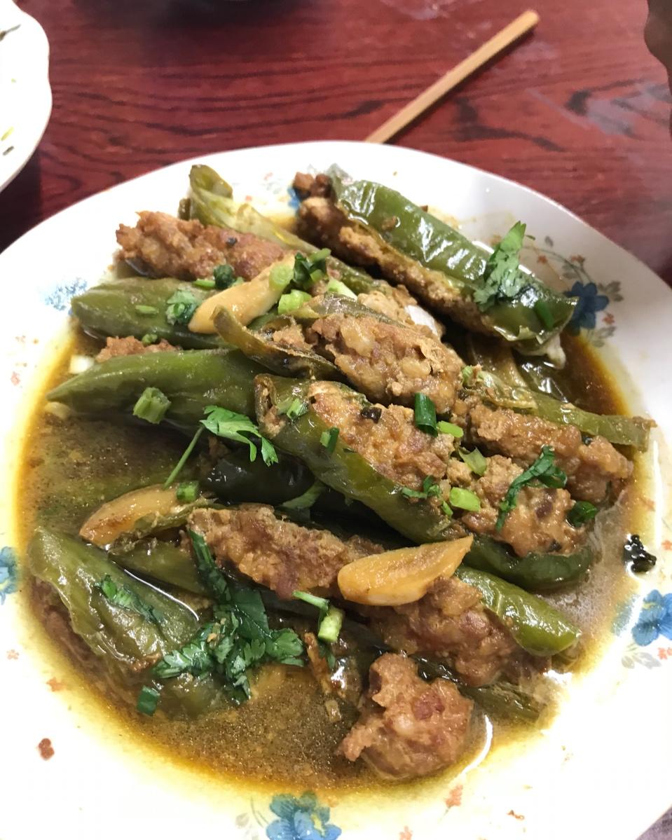 肉馅辣椒-新手下厨 stuffed Chili pepper