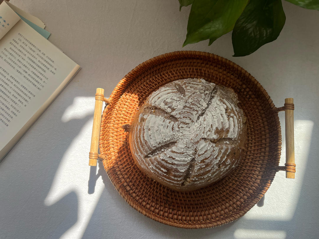 全麦蔓越莓核桃软欧包