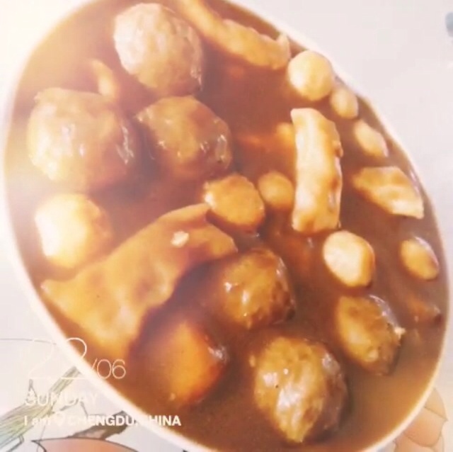 浓香咖喱鱼丸