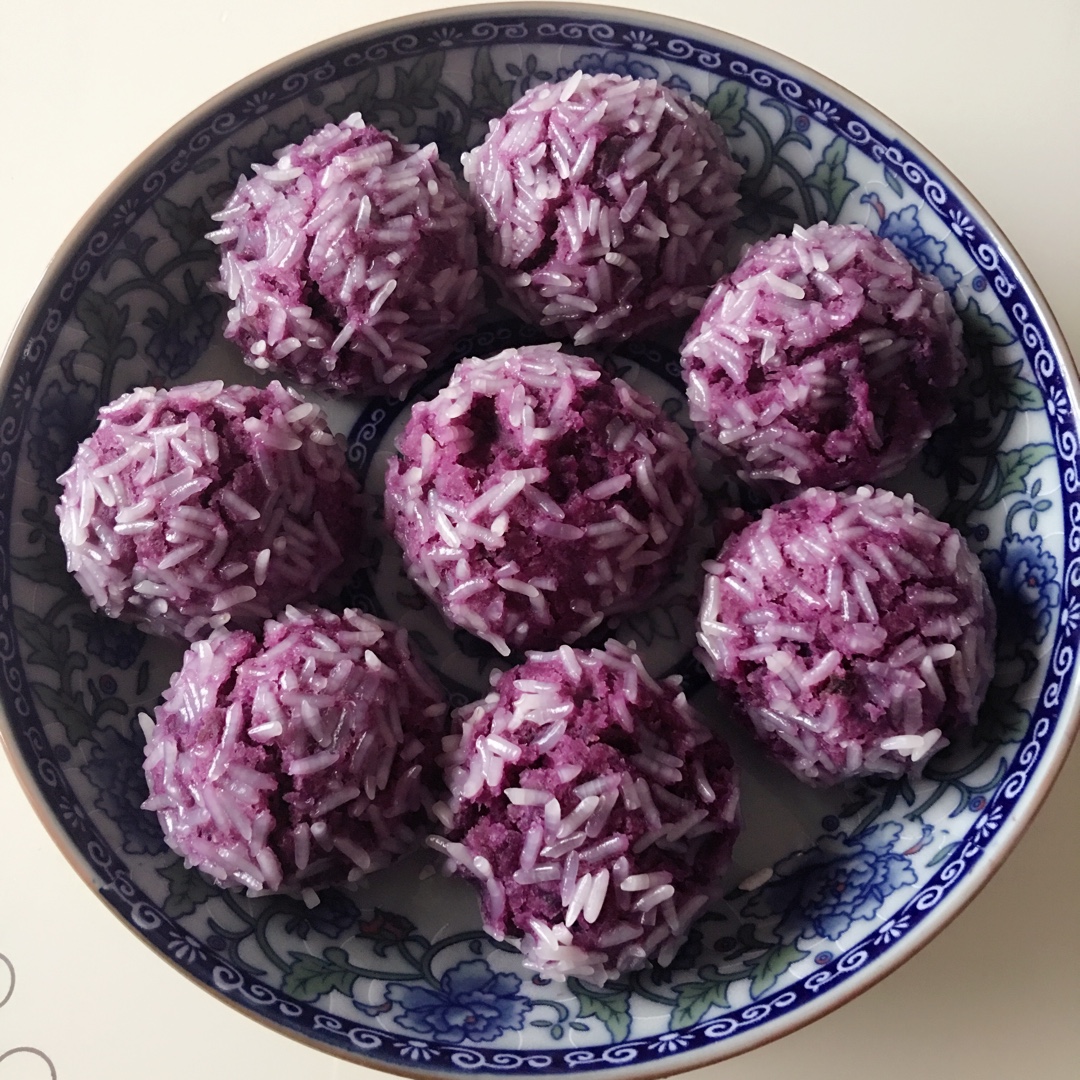 珍珠紫薯芒果球