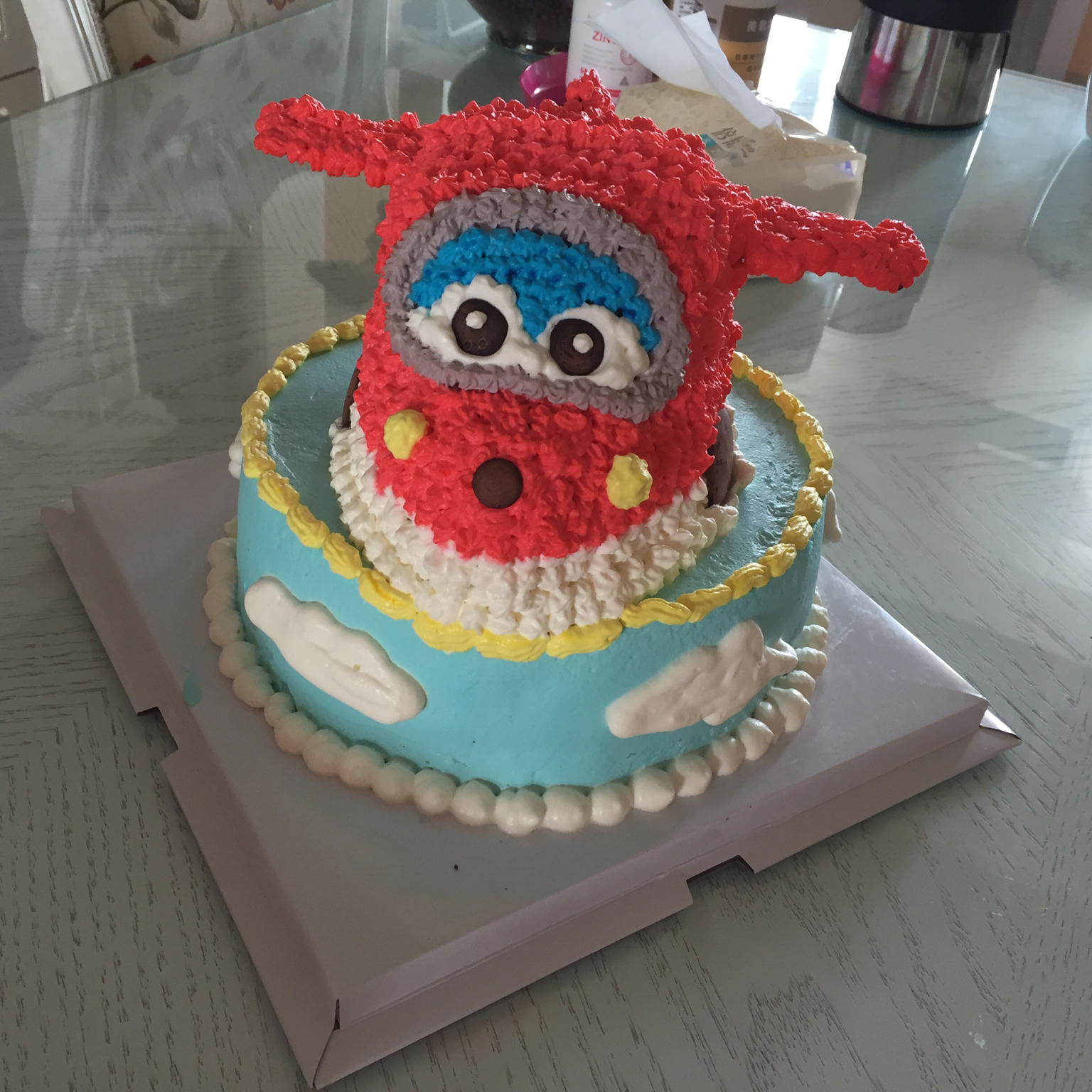 飞侠-乐迪蛋糕儿子和闺女都爱超级飞侠,趁着儿子生日做给两个孩子的