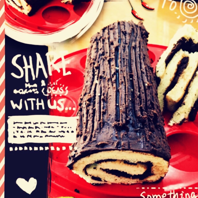 【圣诞节】巧克力劈柴蛋糕 Bûche de Noël