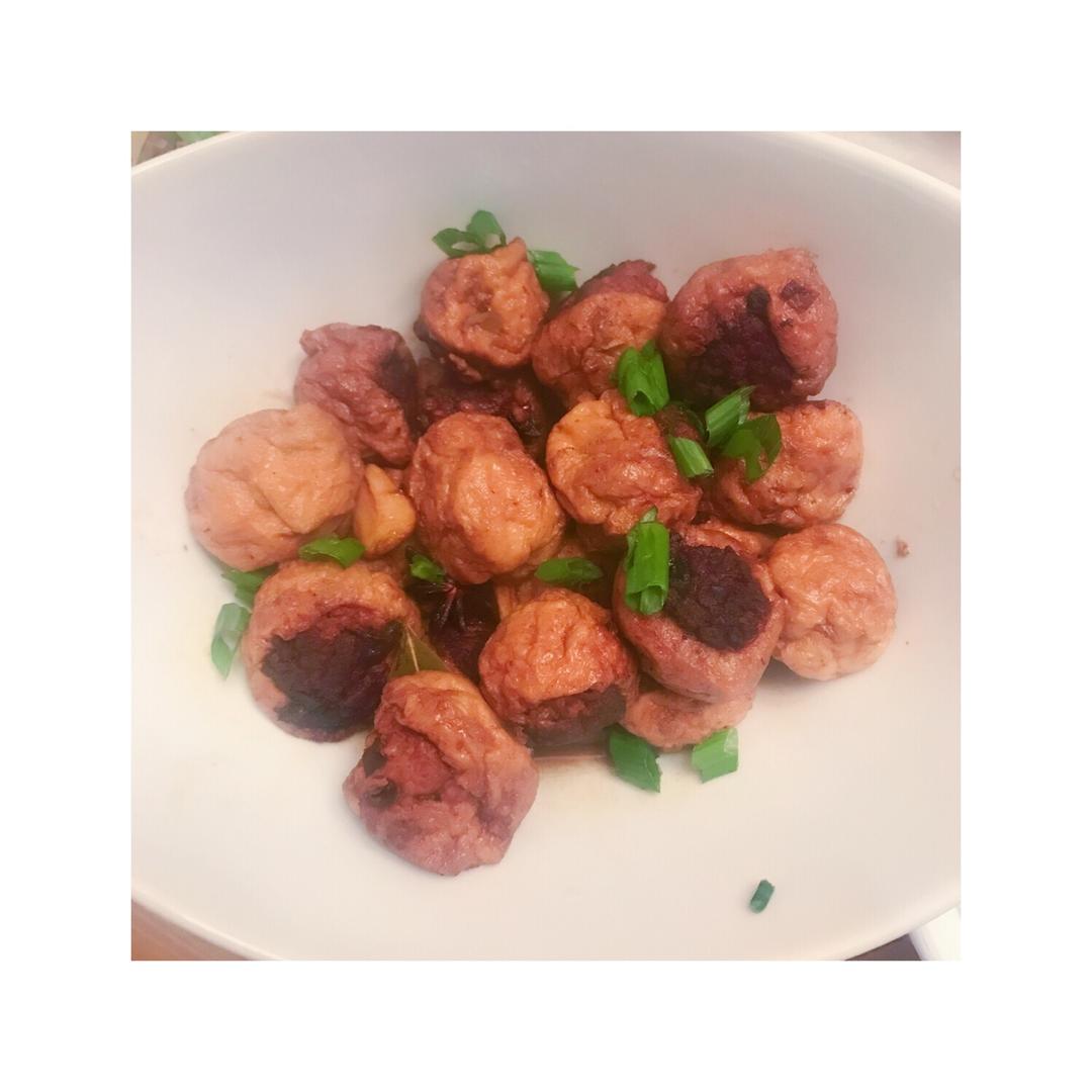 红烧油面筋塞肉