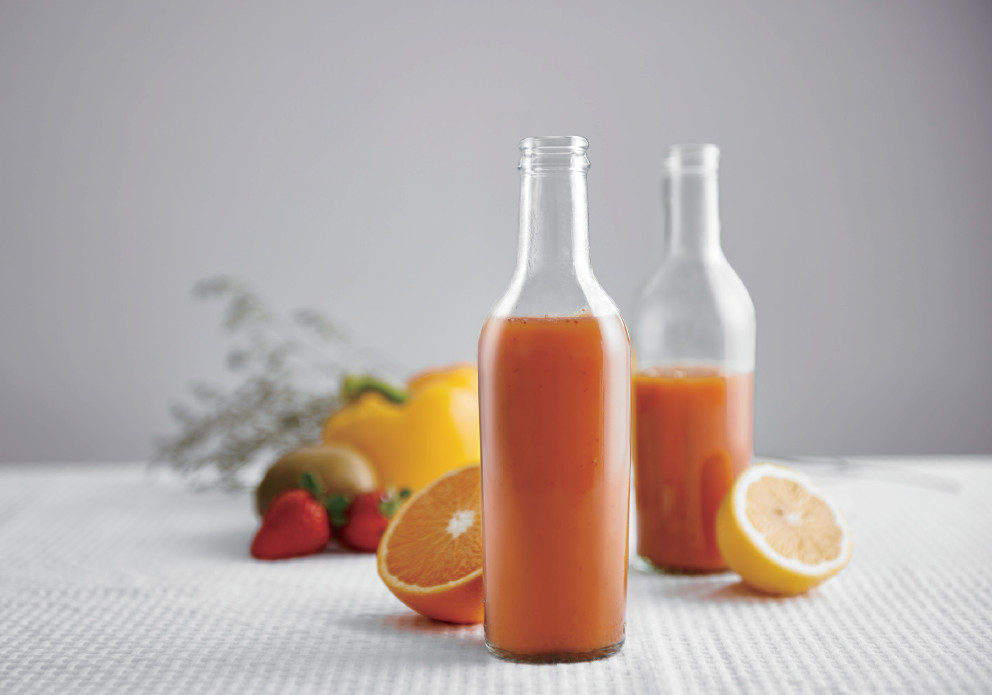 玉琢|红甜椒草莓橙汁的做法