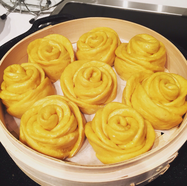 南瓜玫瑰花馒头
