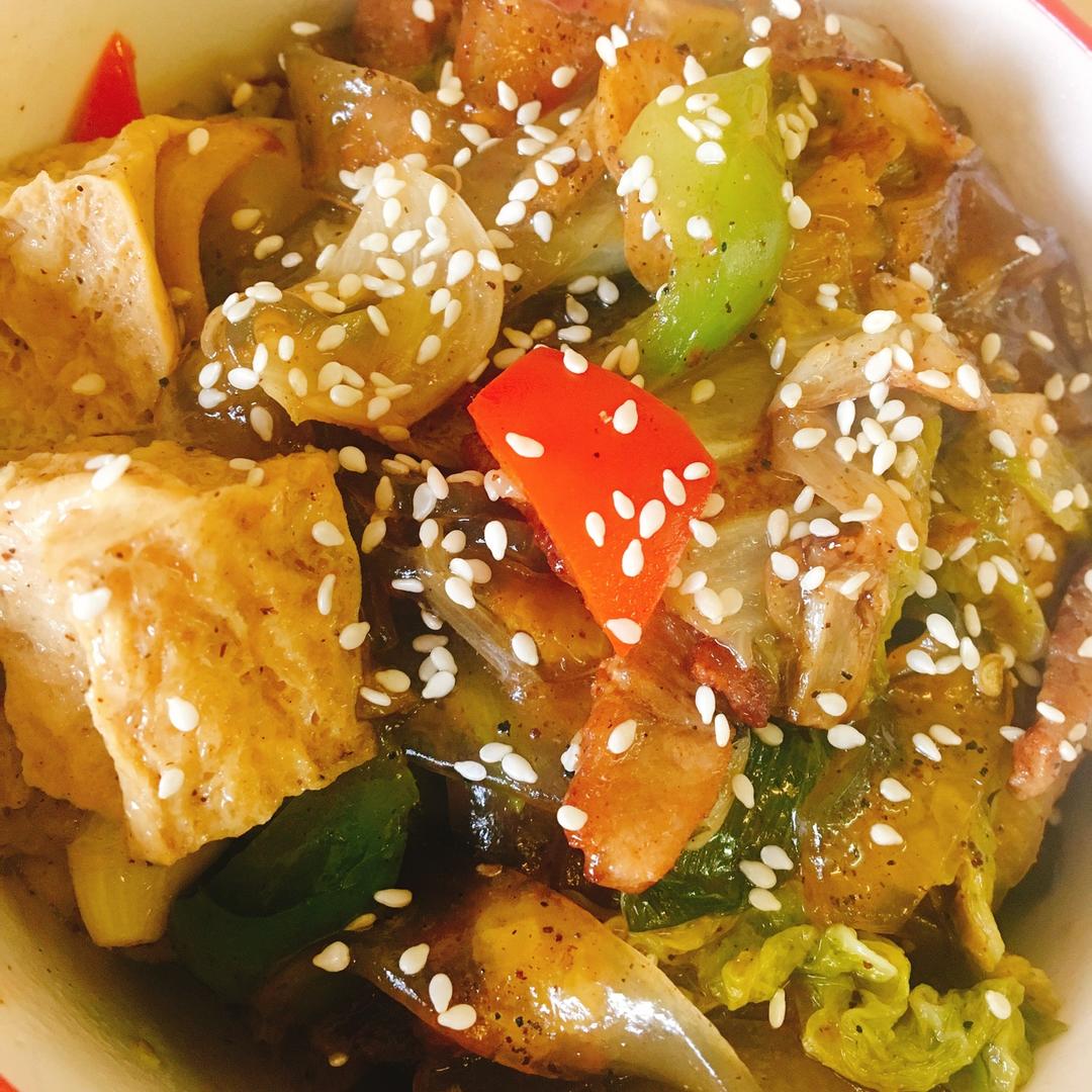 白菜豆腐炖粉条