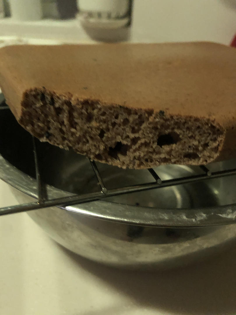 （免打发💕超快手）无油无糖『全麦黑芝麻蛋糕』