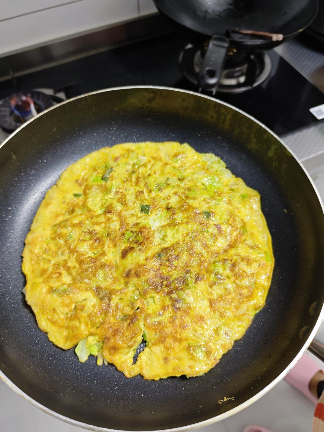 🔥一人食｜低卡减脂包菜鸡蛋饼（减肥党必学❗️）