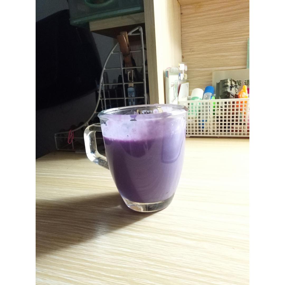 高颜值快手饮品：紫薯牛奶