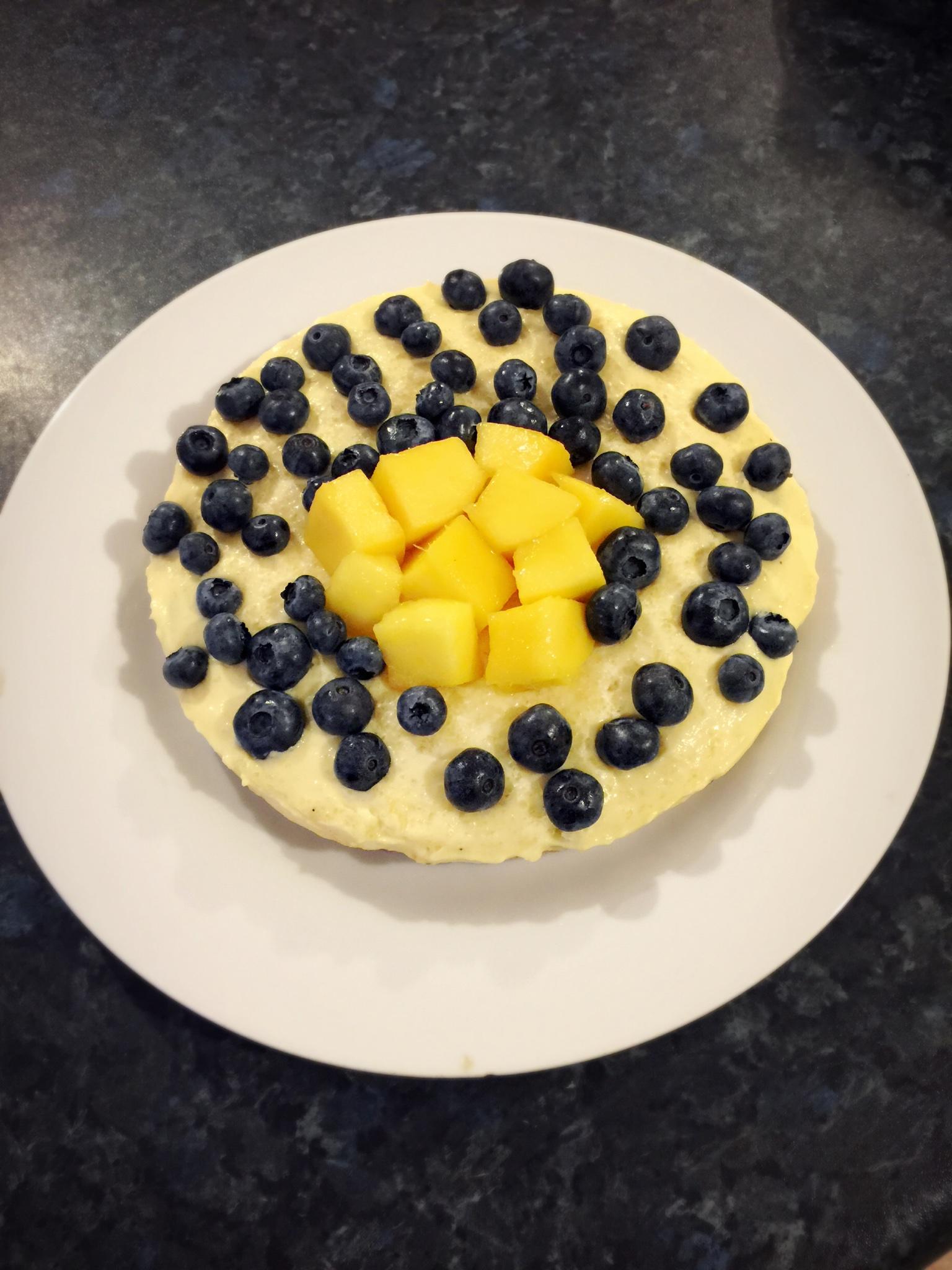 芒果蓝莓芝士蛋糕（低卡菜花底）的做法 步骤9