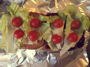 健身餐 鸡肉片生菜番茄三明治的做法 步骤6