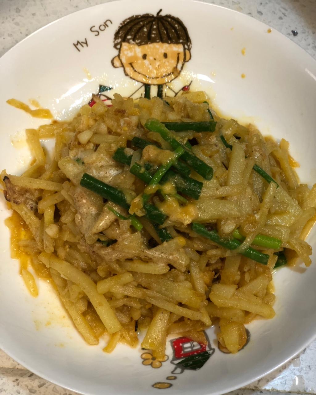 咸鸭蛋黄土豆丝