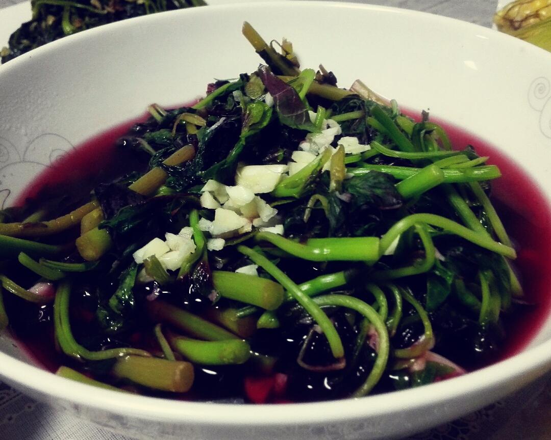 蒜香红苋菜 增肌减脂减肥瘦身的做法