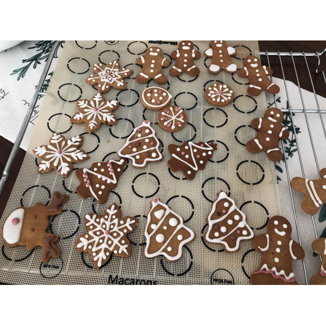 圣诞姜饼翻糖糖霜饼干底胚（超平整）