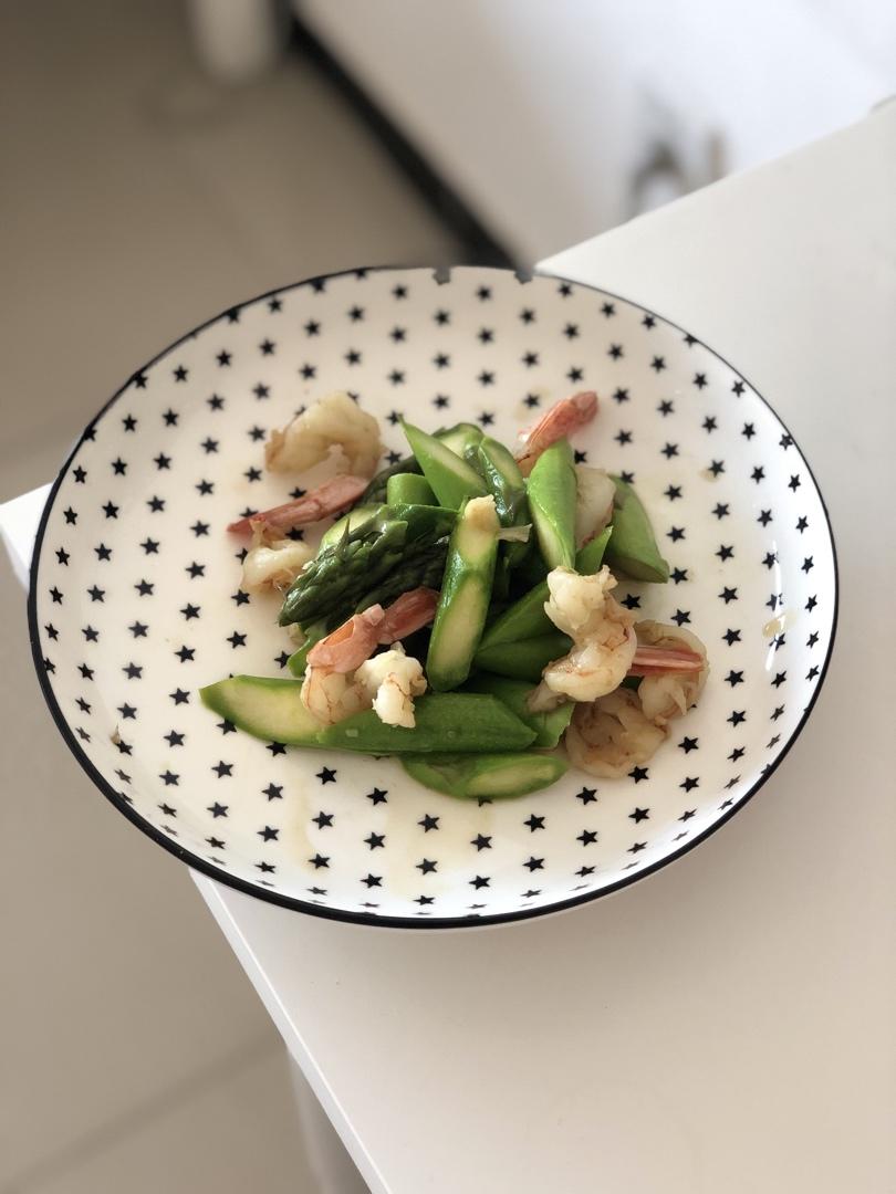 清炒芦笋虾仁