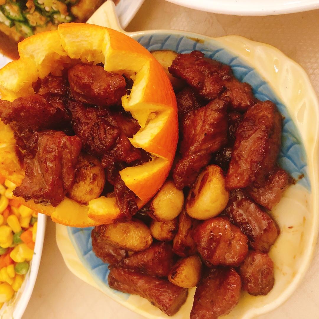 黑椒蒜子牛肉粒