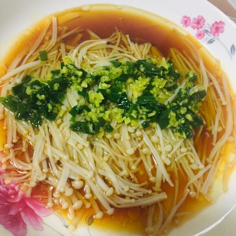葱油蒸金针菇