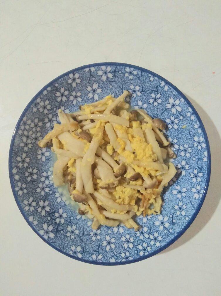 葱香蟹味菇滑蛋