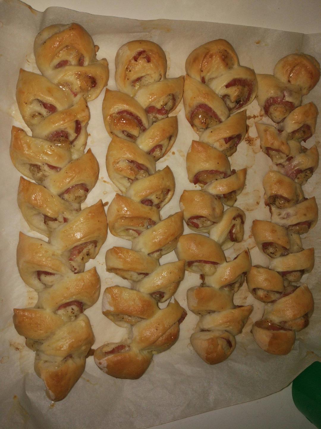 培根麦穗面包的做法