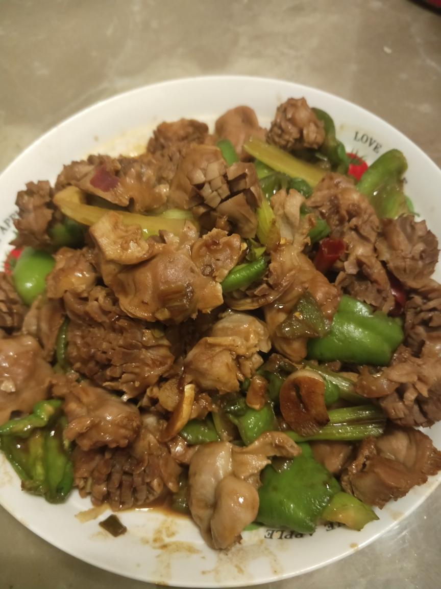 酱爆鸡胗子的做法