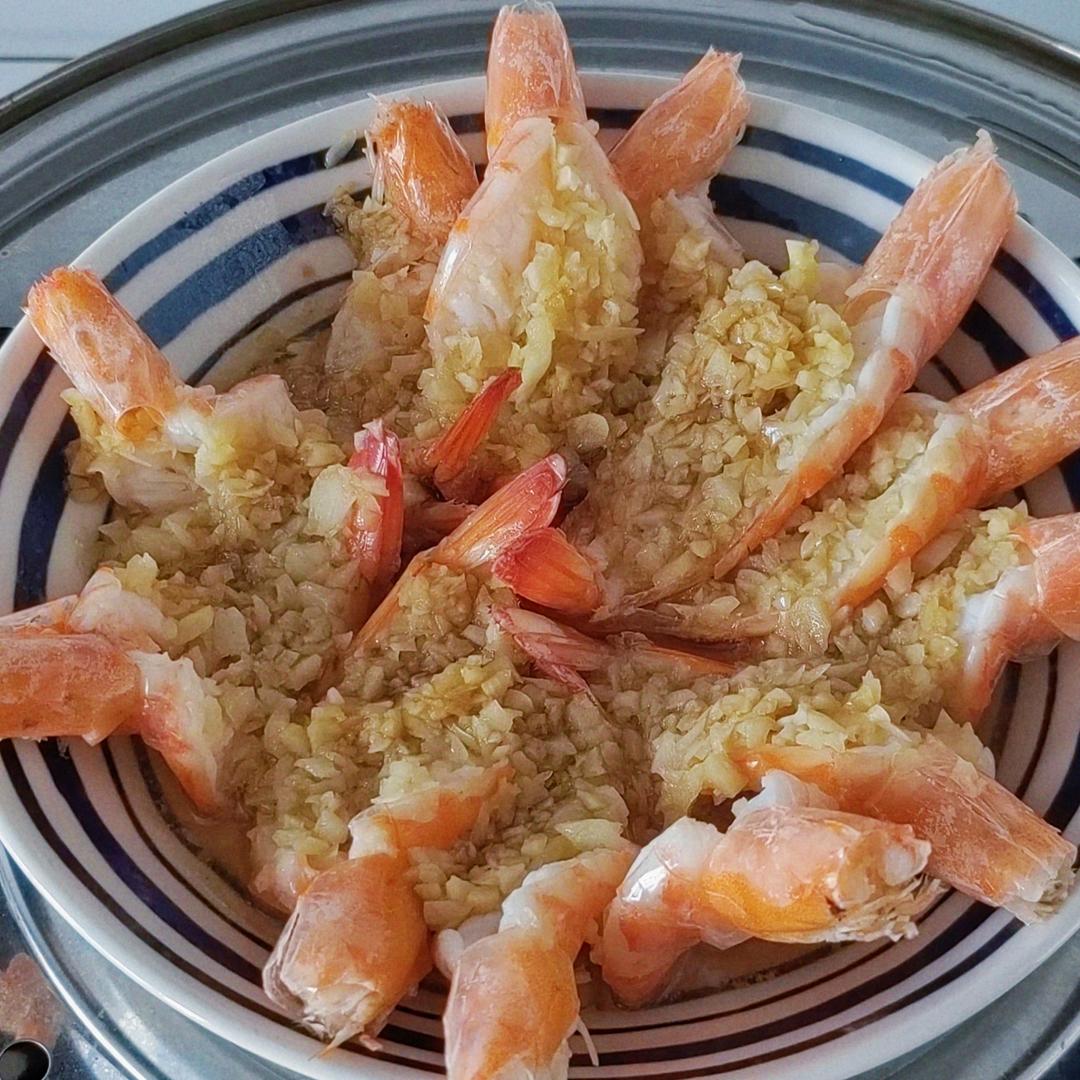 蒜蓉蒸虾