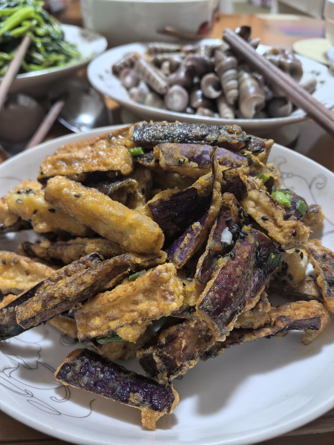 咸蛋黄脆皮茄子
