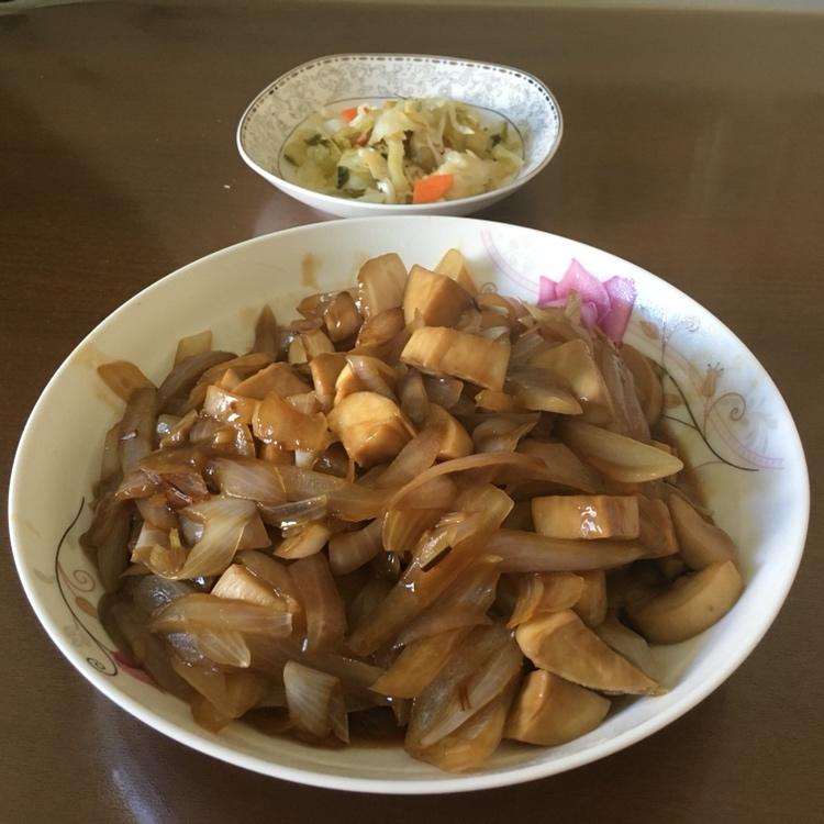 洋葱遇到杏鲍菇