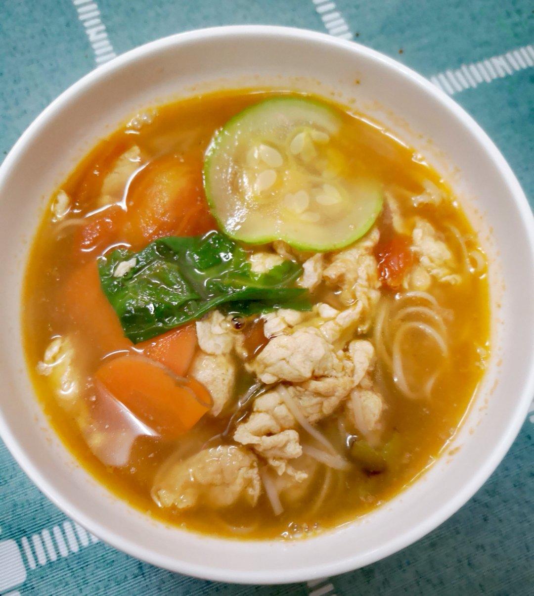 番茄鸡蛋挂面汤