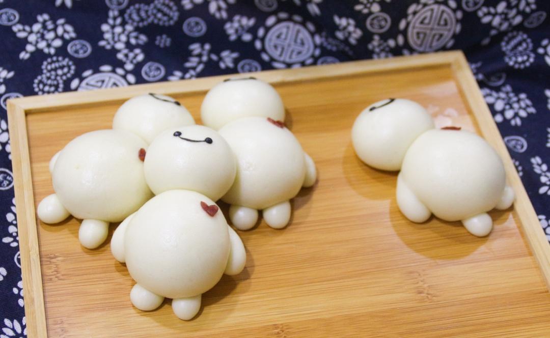 【原创】大白卡通造型馒头（超能陆战队Baymax）