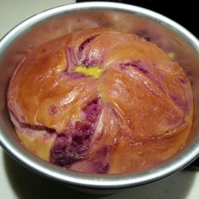 紫薯手撕面包（无需揉出膜）