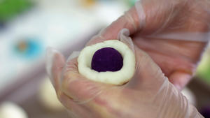蓝莓紫薯山药糕的做法 步骤6