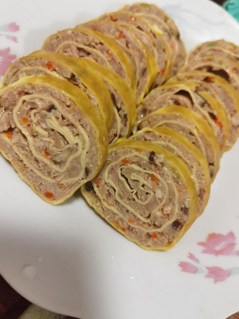 家庭版千张肉卷