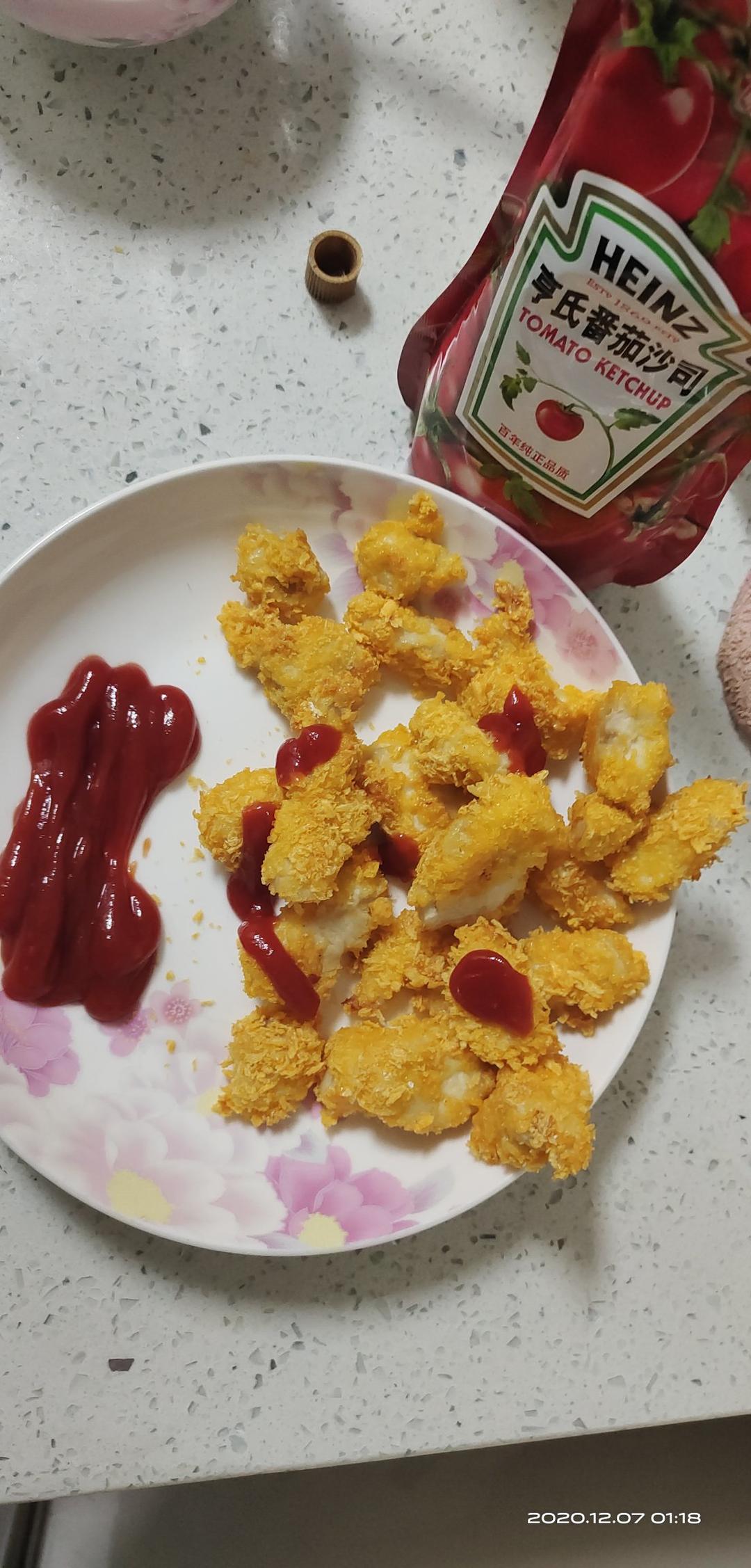 鸡胸吃法之十：低卡怪味原味鸡米花双拼