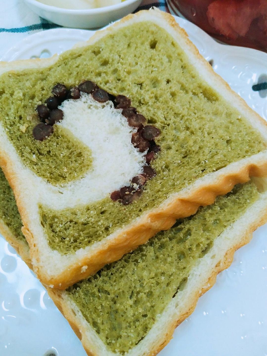 抹茶蜜豆吐司