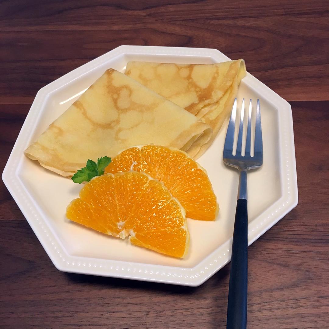 早餐水果可丽饼