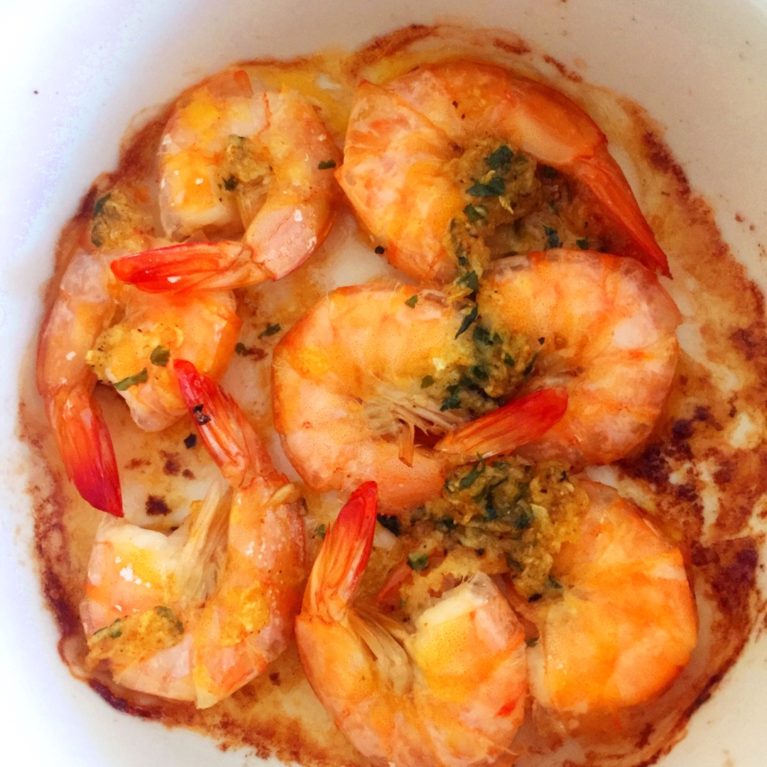 【曼食慢语】蒜香黄油烤大虾