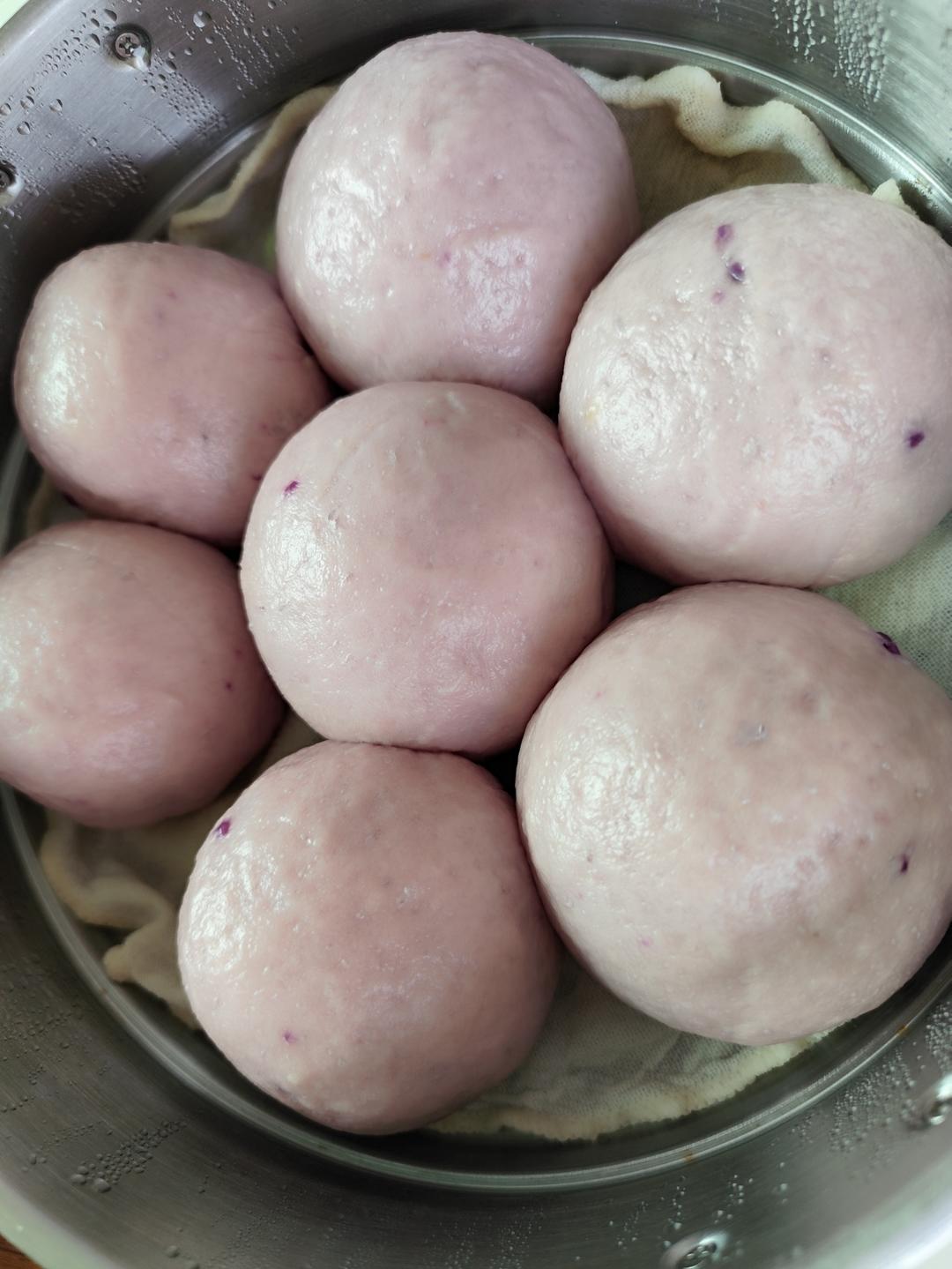 紫薯芝士流心馒头