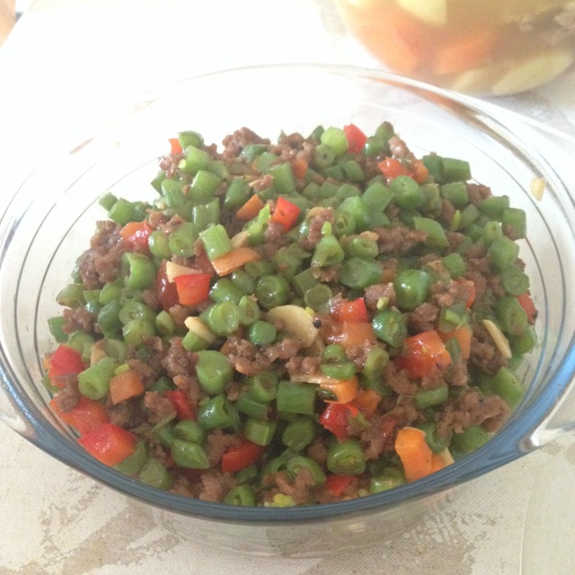 肉沫豆角下饭菜