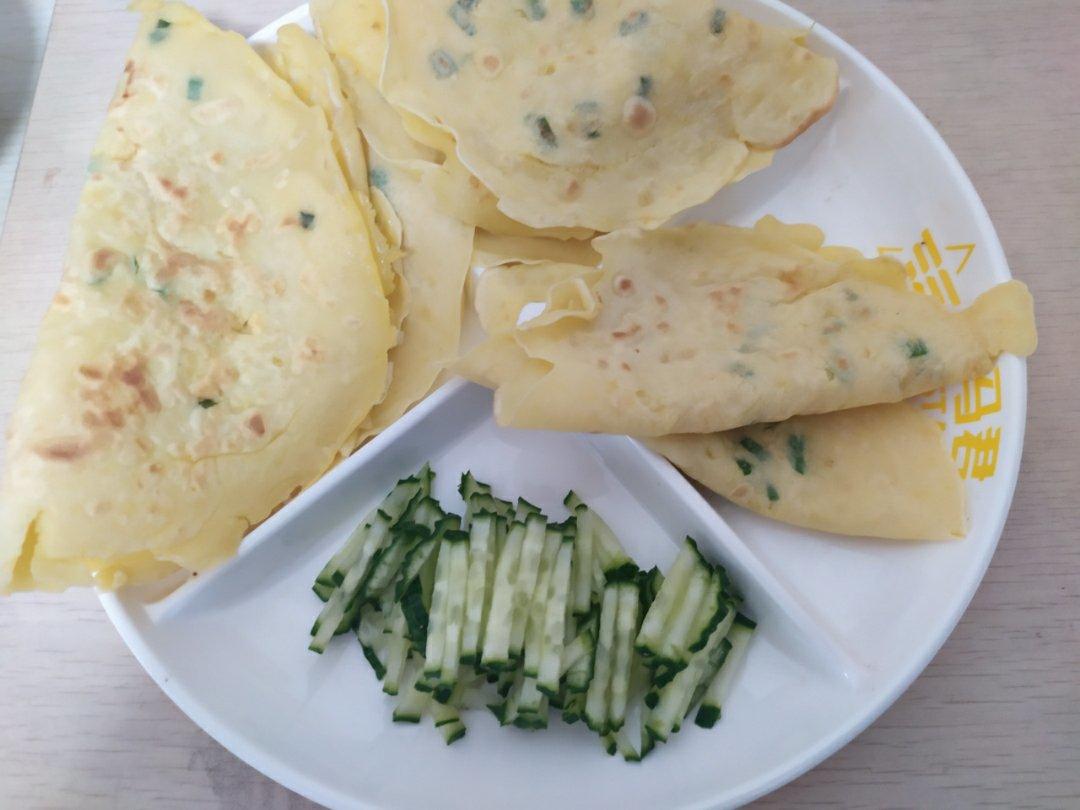 面粉鸡蛋薄饼 葱油甜面饼