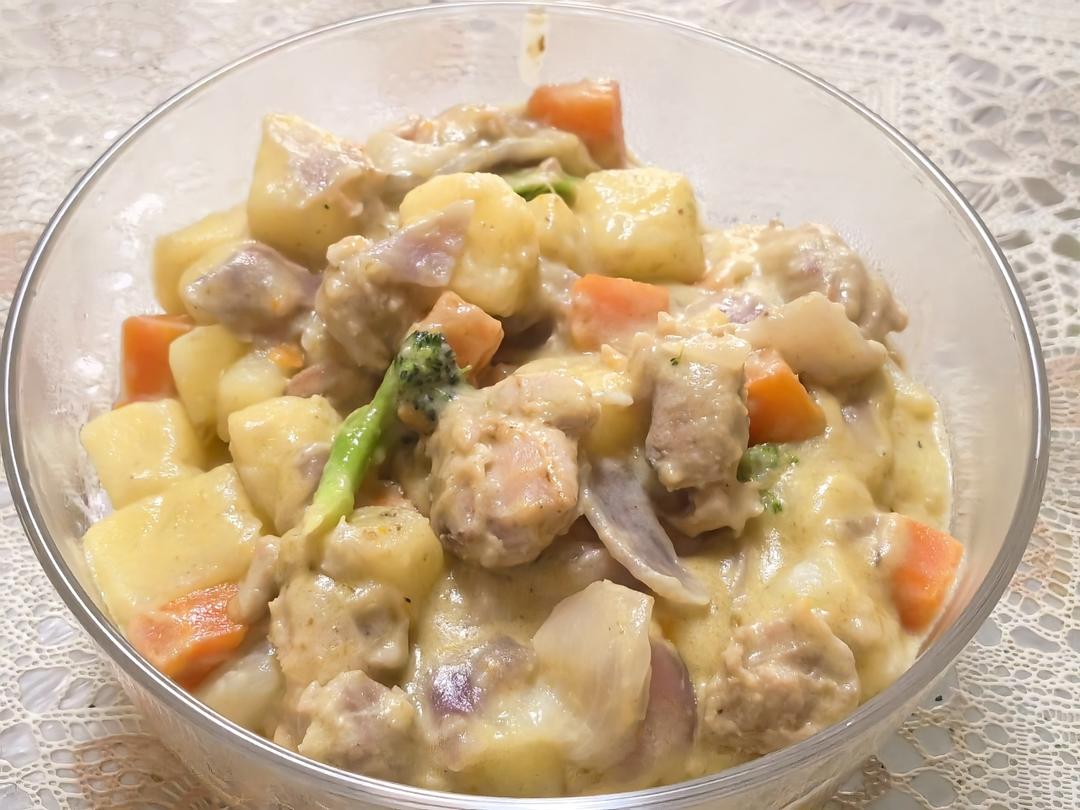 泰式青咖喱鸡🍛🐔：三步即可完成的萨瓦迪卡风味