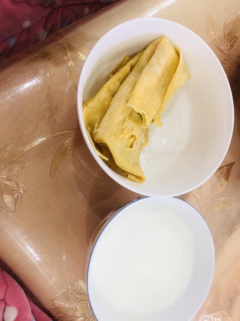 快手鸡蛋饼～～十分钟早餐！