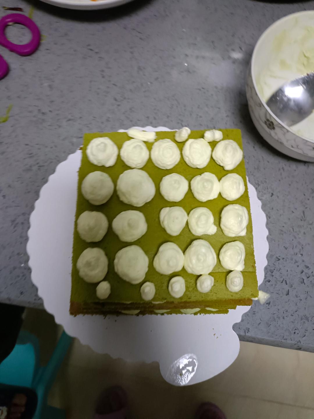 抹茶奶油蛋糕—做法简单颜值超高