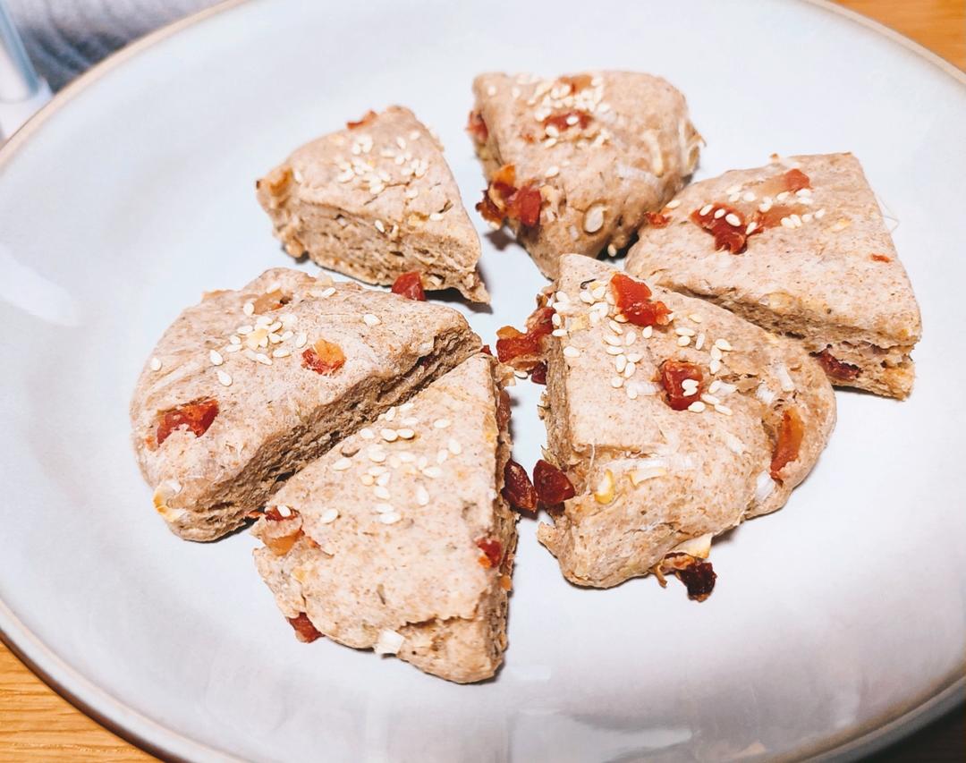 无油快手全麦椒盐香葱咸味司康｜#Healthysnacks#