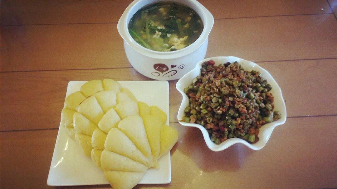 虾米咸鸭蛋小白菜汤