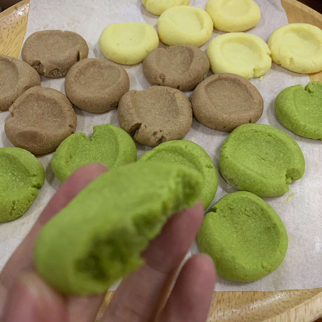 香酥可口的抹茶玛格丽特饼干