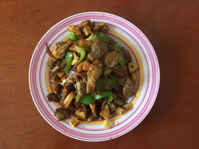 黑椒杏鲍菇牛肉粒