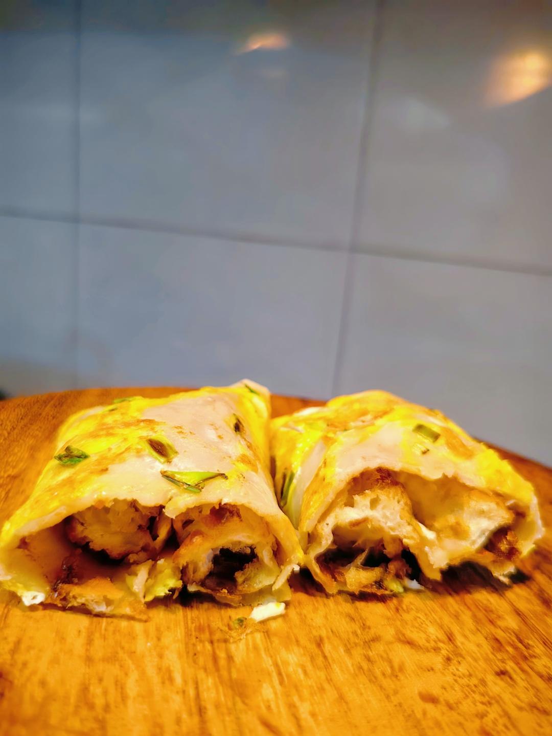 秒杀早餐摊不破皮大煎饼，步骤超详细