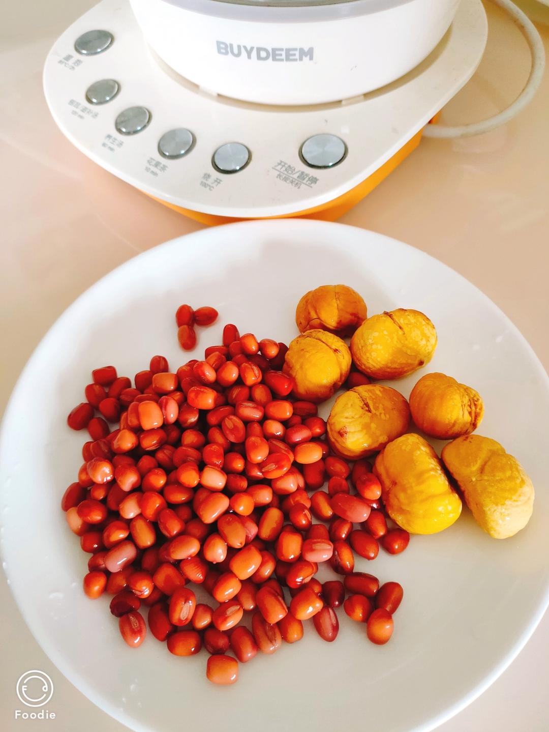 红豆栗子糖水【9月北鼎养生壶食谱】