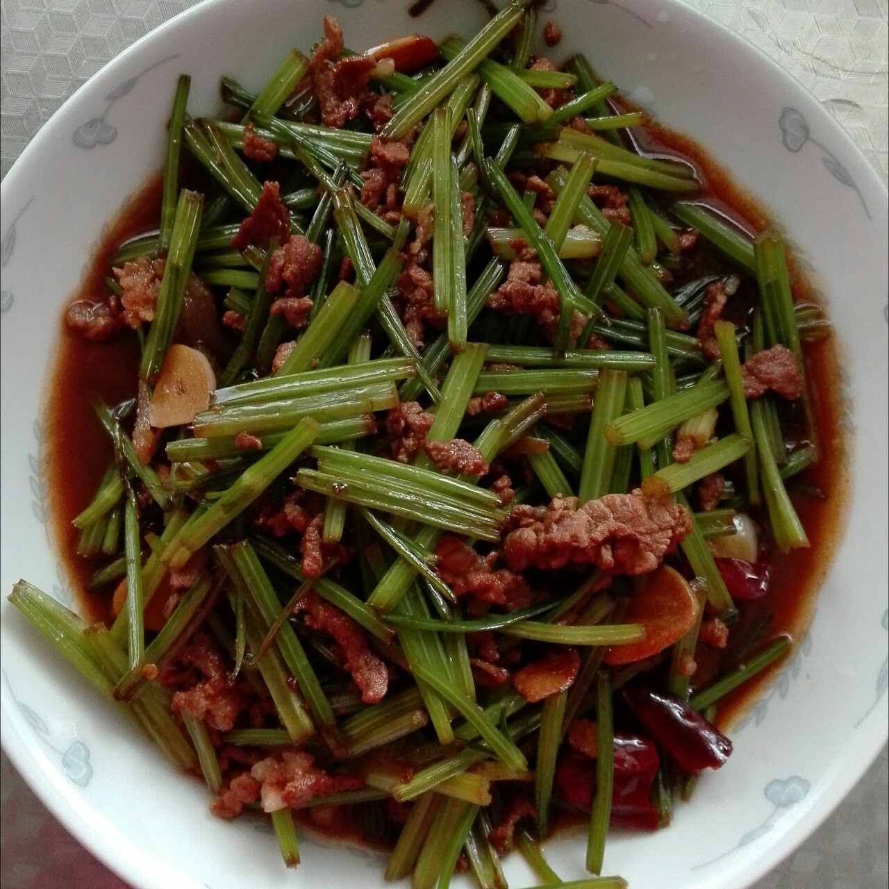 annika做的芹菜炒肉