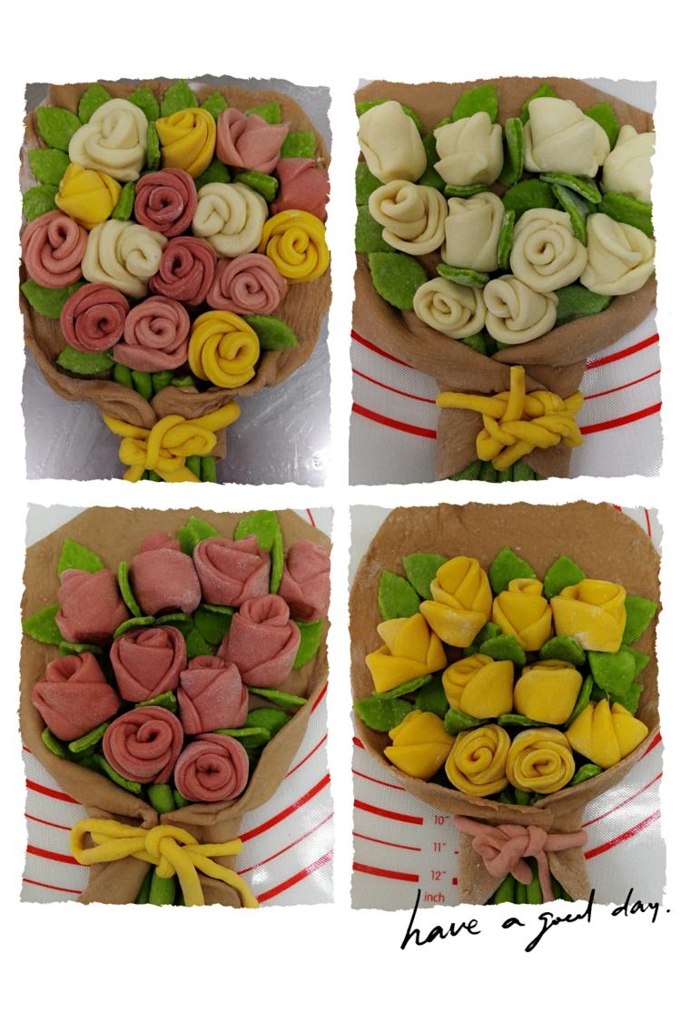 玫瑰花束馒头的做法 步骤14